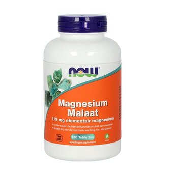 NOW magnesium malaat 120 tabletten